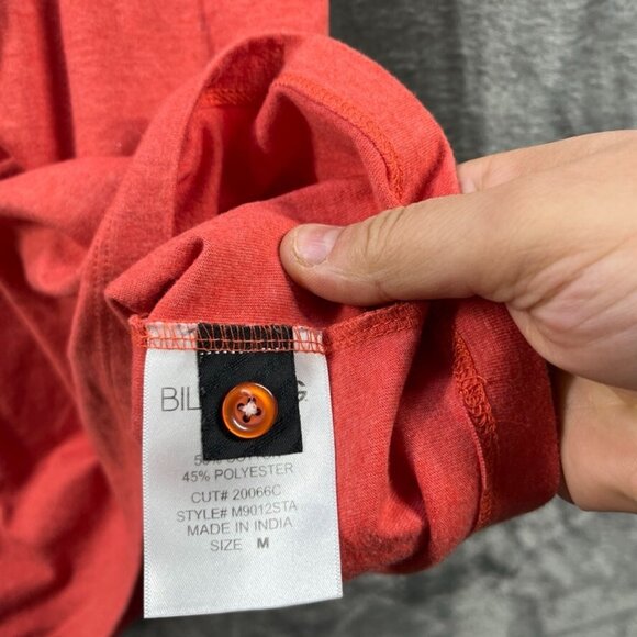 Billabong Polo Shirt Mens Medium Orange Golf Lightweight Performance Stretch - Picture 10 of 10